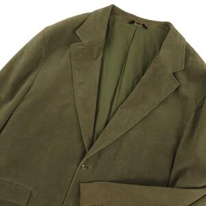 Structure Blazer Mens XL Green Cotton Corduroy Sport Coat Casual Jacket